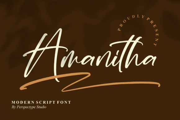 Amanitha Script Font for Elegant Branding Projects