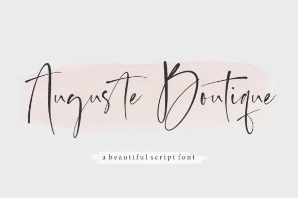 Auguste Boutique Script Font for Elegant Brand Identity