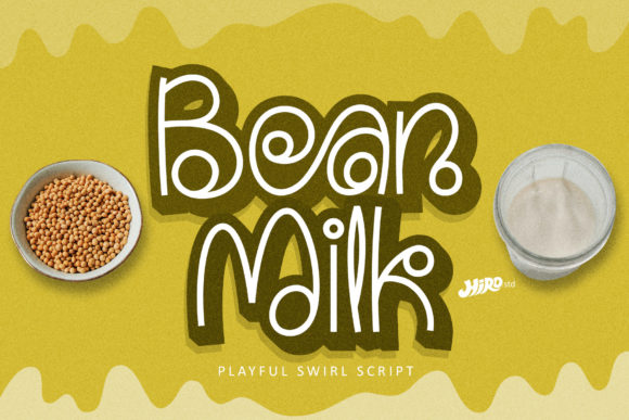 Bean Milk: A Playful Swirl Script Font for Modern Brand Identity