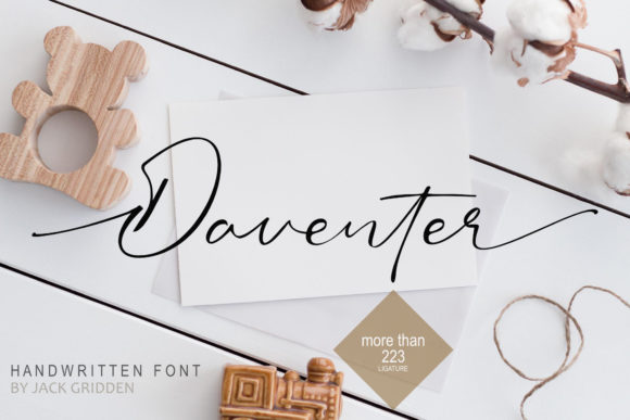 Daventer: A Magical Script Font for Editorial Elegance