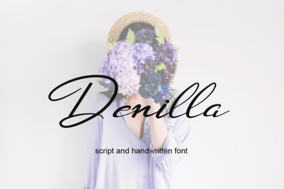 Denilla Font: A Sweet, Whimsical Script Handwritten Typeface for Makers