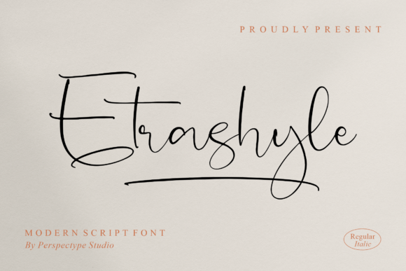 Etrashyle: A Script Font for Elegant Editorial Design