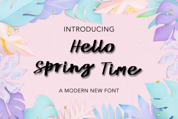 Hello Spring Time Script Font for Casual Branding