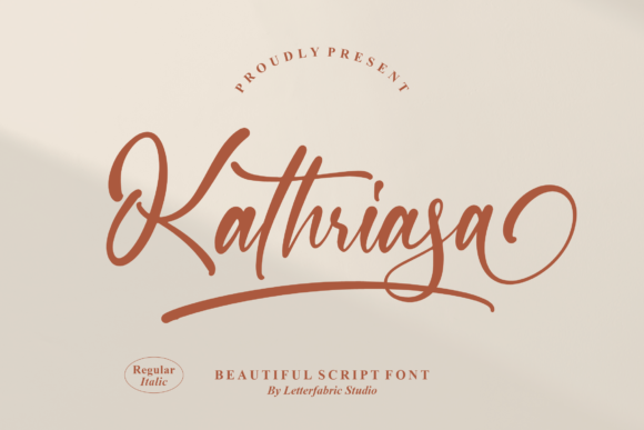 Kathriasa: A Script Font for Creative Crafters and Product Designers