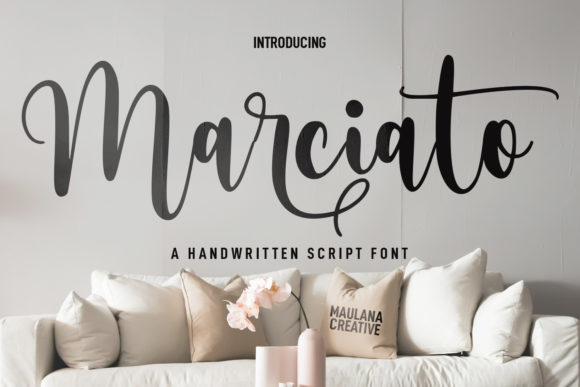 Marciato: A Dainty Script Font for Editorial Design and Branding