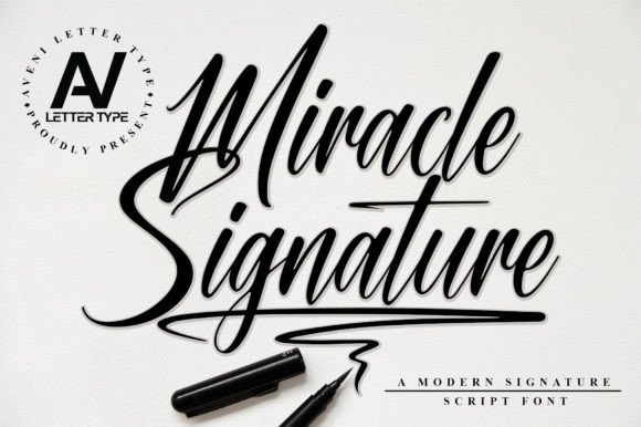 Miracle Signature: A Modern Script Handwritten Font for Elegant Editorial Design