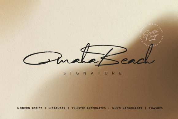 Omaha Beach Script Font for Elegant Handmade Designs