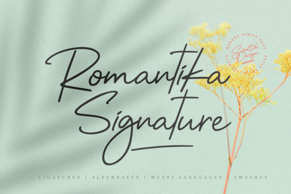 Romantica Signature: A Thin Lettered Script Font for Digital Elegance