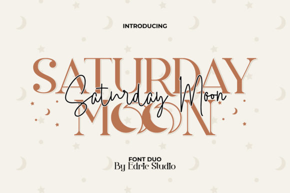 Saturday Moon: A Modern Script Handwritten Font with Elegant Serif Duo